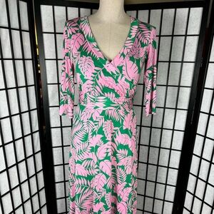 Tropical Maxi Dress- Very Stretchy! - Size 8